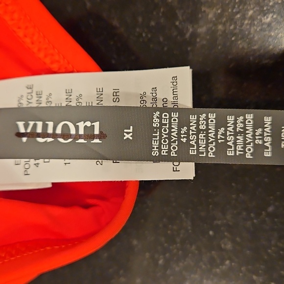 💕VUORI💕 Encinitas Bikini Top ~ Bright Red XL NWT - Picture 10 of 13